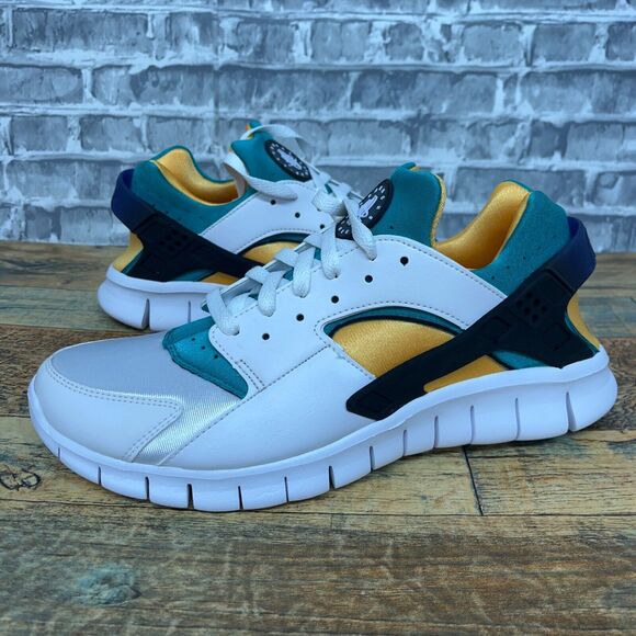 Nike Huarache Free 2012 QS White Blue Emerald 514594-100 Mens Size 10.5 New Rare - Picture 1 of 7